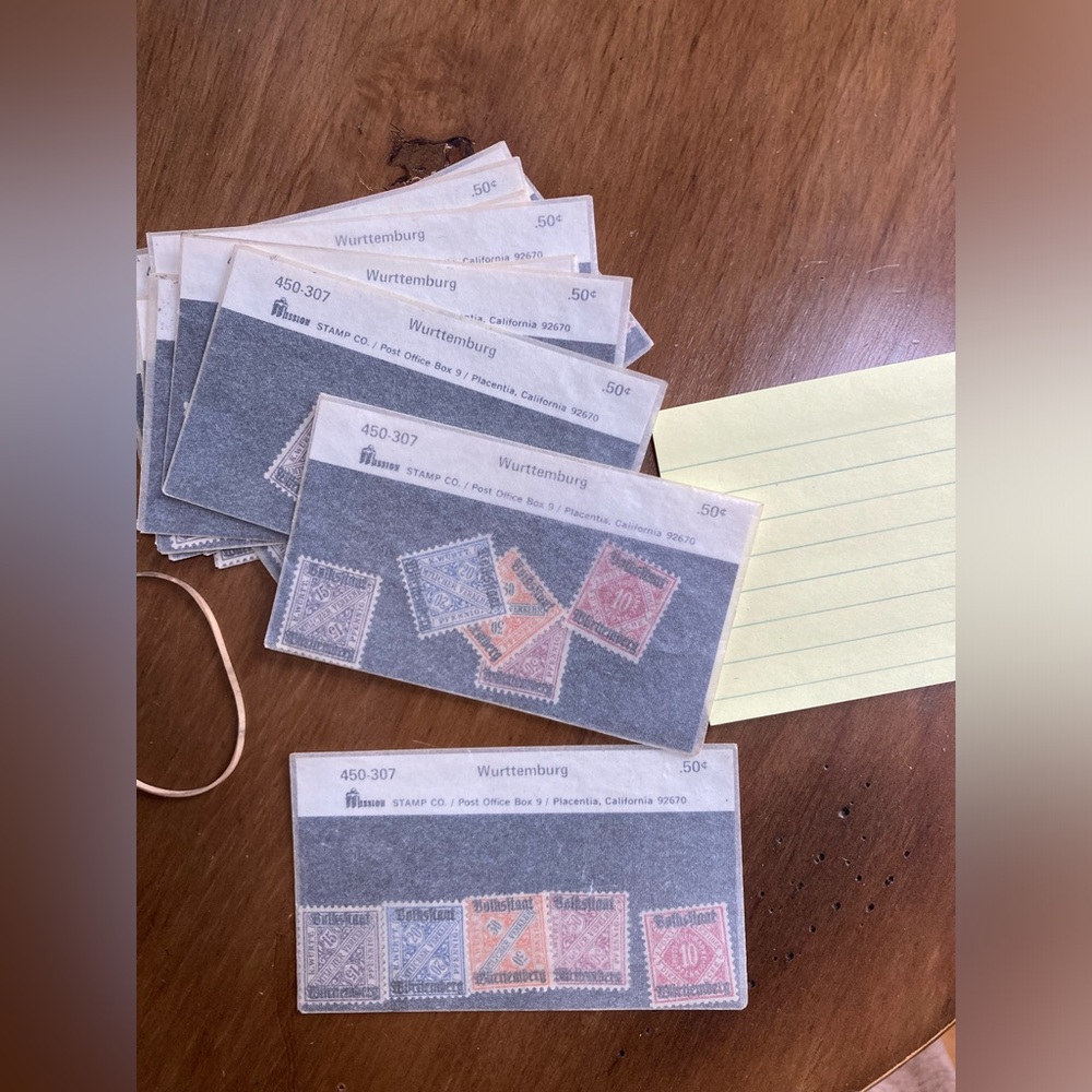 Wurttemberg Vintage Stamp Packet Lot - Multicolor